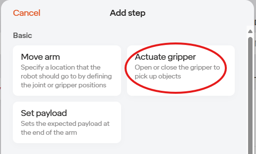 Actuate Gripper