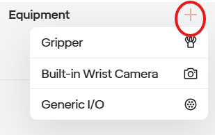 Add New Equipment Tab