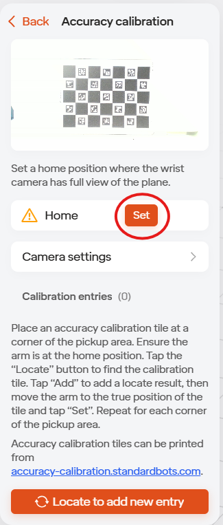 Creating Home Position