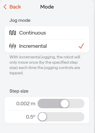 Jog Modes