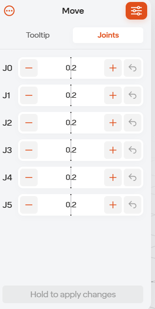 Entering exact values for joint positions