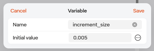Variable Settings